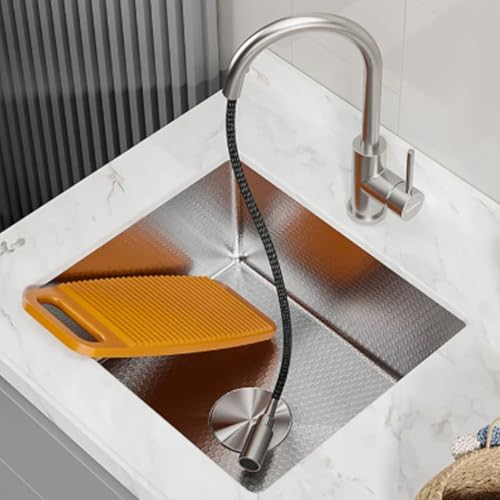 Fregadero de cocina y balcón de acero inoxidable con grifo integrado para hogar 2