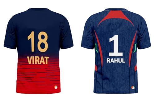 Image of Sports India IPL Cricket Team T Shirt Jersey Combo for (Kid's, Boy's & Mens) L744