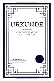  Urkunde für den besten MEDIENGESTALTER BILD UND TON: Tolle und lustige Journal als Geschenkidee zum Abschluss  Notizbuch mit persönlichem Register + ... Gesellenprüfung oder bestandenen Prüfung