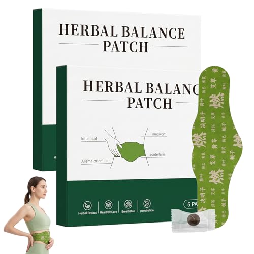 2 Box Herbal Balance Patch Mugwort Herbal Navel Patches Long-Lasting Abdominal Comfort Smoother Appearance Daily Body Care(1 Boxes 5 Piece)