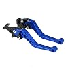 1 Paar 22mm 7/8 ” Motorfiets Remhendel, CNC Aluminium Motorfiets Koppeling Drum Rem Hendel Handvat Repalcement (Blauw)