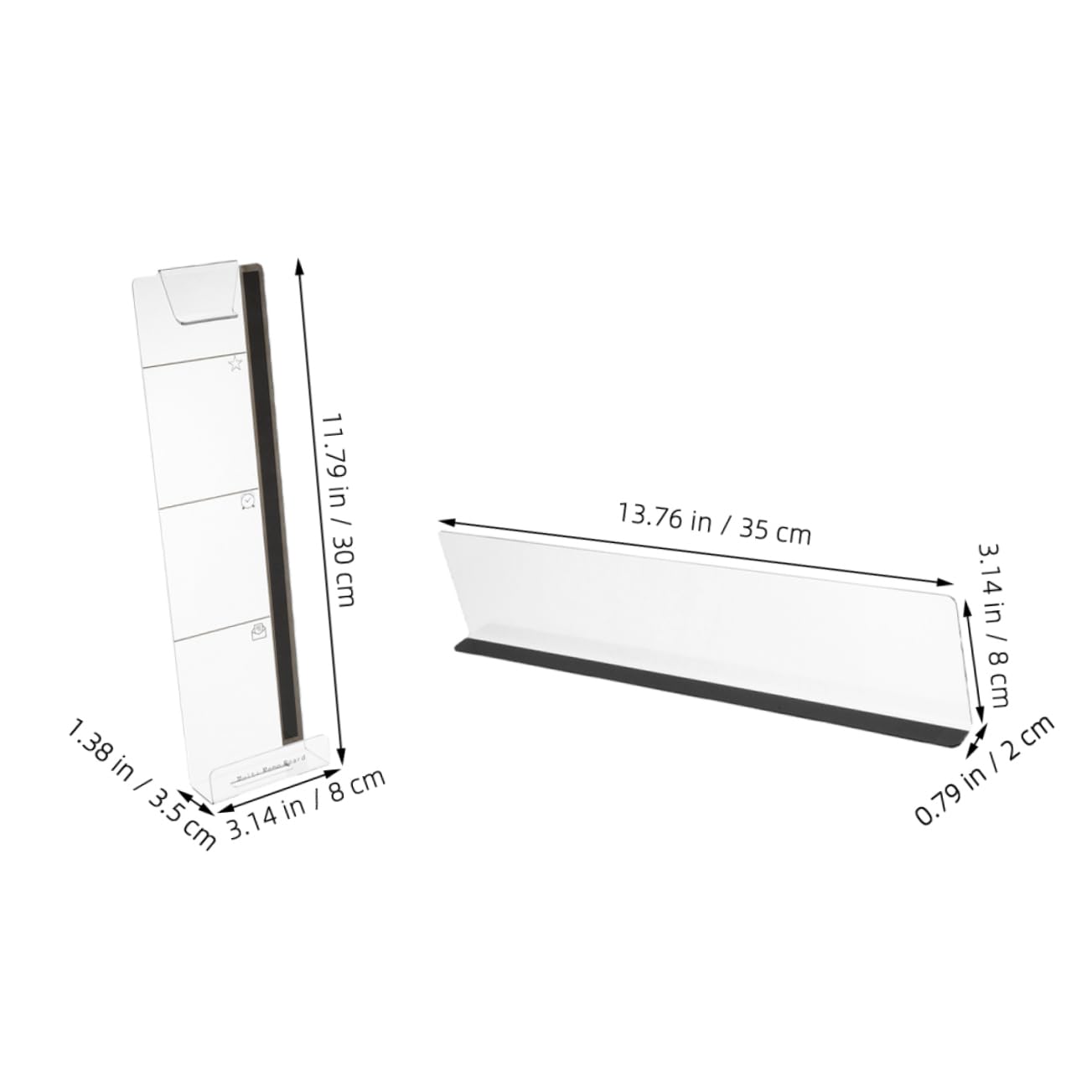 OSALADI 3pcs Monitor Memo Board Acrylic Side Note Holder for Desk Organization Easy Maintenance Message Board for Office Home Study Room Compact Screen Notes Holder