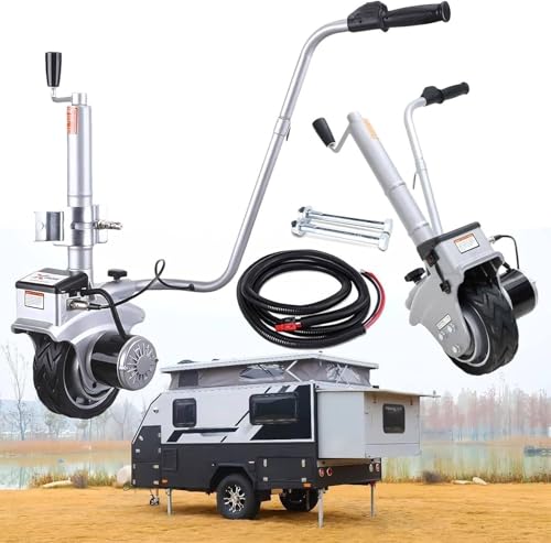 Image of Electric Trailer Dolly,350W 12V Wheel,5000lbs Towing Capacity, with 23 Ft/min Moving Speed, 12.6