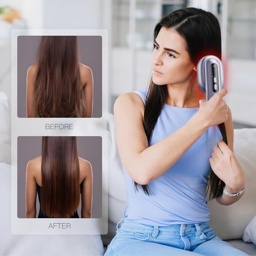 Image of Electric Scalp Massage Comb,Portable Scalp Massager Electric,Unique Essential Oil Atomization Function,Massaging Thescalp While Nourishing Hair,Relieve Head Pressure,Purple