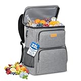 SUNTRIVA Mochila Nevera Isotermica Neveras Portatil 33L Gran Capacidad Bolsa Térmica, Mochilas Termica Porta Alimentos Cestas Impermeable Portatil para Playa, Picnic, Viaje, Camping, Barbacoa