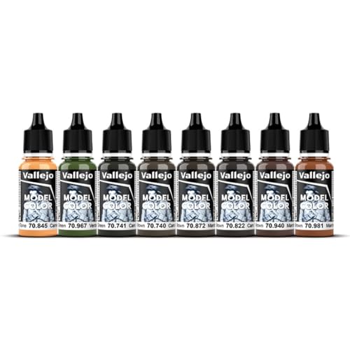 Vallejo 070180 Farbset, Deutsche Tarnung, WWII, 8x17 ml, bunt