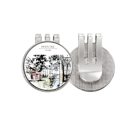 Marcador de pelota de golf con clip magnético esmaltado de Chengdu China