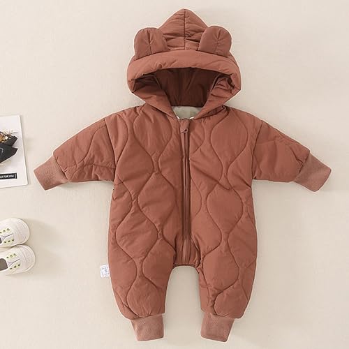 Combinaison de ski bébé 0-24 mois barboteuse hiver à capuche rembourrée