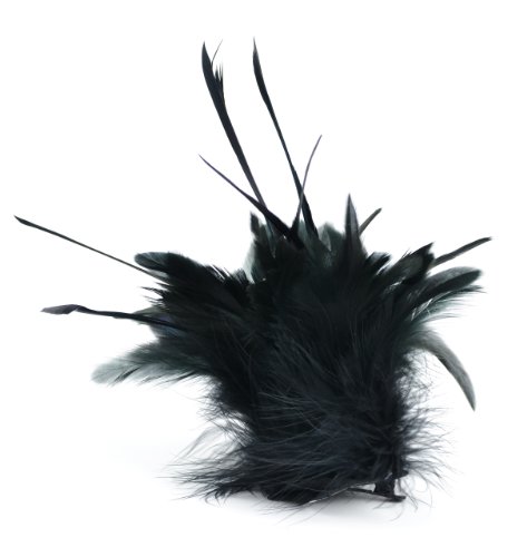 Touch of Nature Fancy Feather Clip, 10-Inch, Black