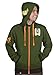 JINX Overwatch Ultimate Bastion Men's Gamer Zip-Up Hoodie, Green, Large