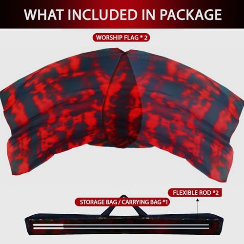 Baisdan Bandeiras de adoração de 137 x 114 cm para igreja de dança, bandeiras de louvor para adoraçã