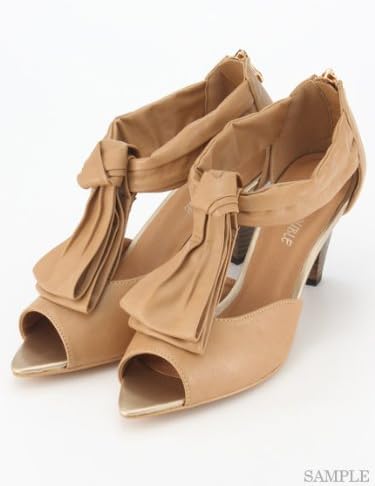 Amazon ソロアンドダブル Solo Double 変形リボンサンダル Beige S Solo Double ソロアンドダブル シューズ バッグ