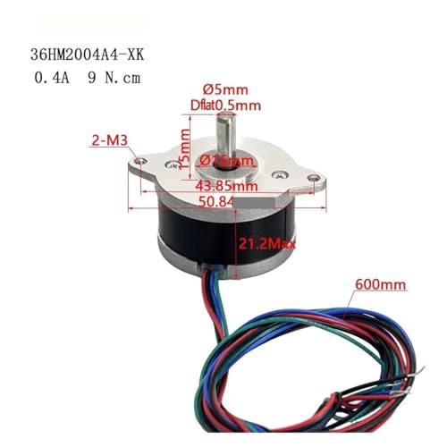 Moteur pas à pas NEMA14 21mm 1.8° 9N.cm pour imprimante 3D et robotique - 4
