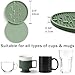 Wingcases Coasters for Drinks(4 Pack, Sage Green) Cute Aesthetic Pet Paw Design Silicone Cup Mat for Tabletop Protection Non-Slip, Non-Stick, Coffee Table Decor, Great Cat Dog Gift for Any Occasion