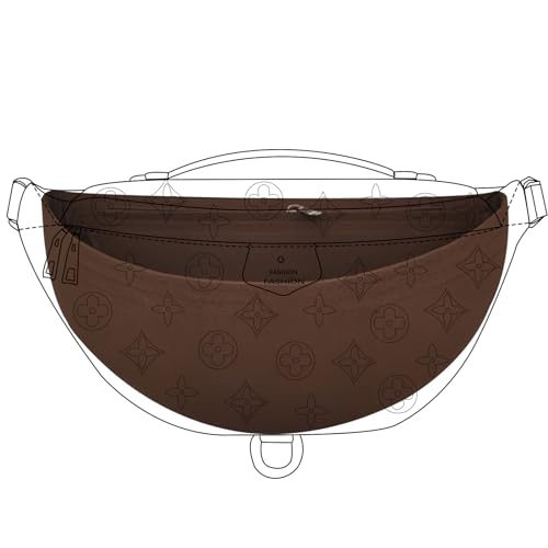 Purse Organizer for Waistpack Inner Lining Sleeve Bag Storage Bag Insert Y067-coffee