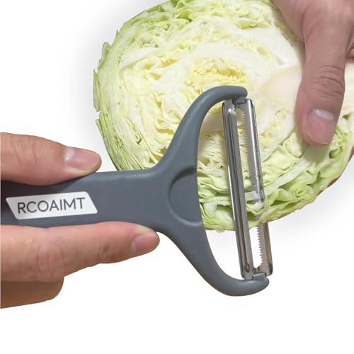 RCOAIMT Cabbage Shredder Slicer Vegetable Peeler - Extra-Wide Stainless Steel Blade with Non-Slip Grip for Effortless Coleslaw, Salad Prep & Meal Prep - Commercial Grade Kitchen Tool
