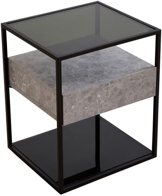 Nightstand Locker Bedside Table Modern Minimalist Living Room Coffee Table Bedroom Storage Drawer Bedside Table Shelf Bedside End Table (Color : B) (C)