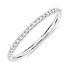 PAVOI 14K Gold Plated Solid 925 Sterling Silver CZ Simulated Diamond Stackable Ring Eternity Bands for Women