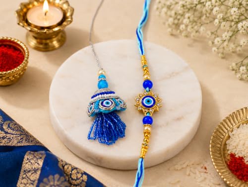 Image of Rakhi Set Combo with Roli Chawal