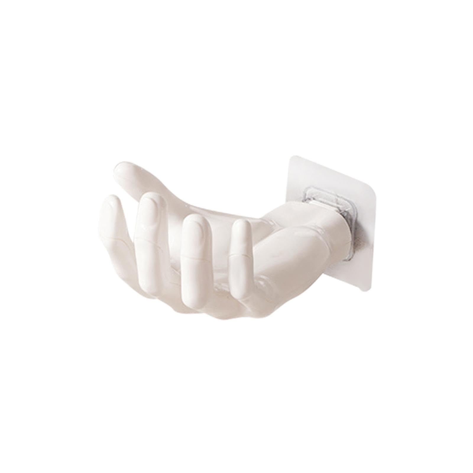 WOVEBIUS Clothes Towel Hook Resin Practical Clip Wall Mounted for Bedroom Closet Home White,10x14x8cm