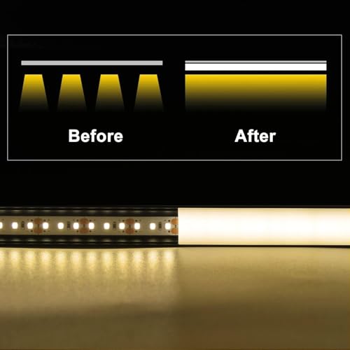 Image of VST 20pack 3.3ft LED Channel, V Shape Led Diffuser Channel, LED Aluminum Channel System with Milky Cover, End Caps and Mounting Clips, Aluminum Profile for LED Strip Light Very Easy Installation