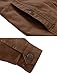 WenVen Men's Cotton Casual Military Cargo Jacket Utility Army Coat (Coffee, S)