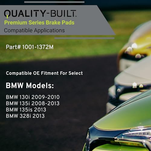 QUALITY-BUILT Rear Semi-Metallic Brake Pads, Premium 1001-1372M, Compatible with 2008-2013 BMW (130i,135i,135is,328i) by Quality-Built - Image 3