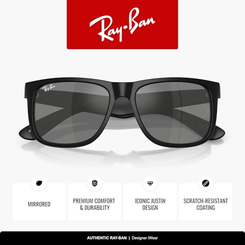 Image of Ray-Ban RB4165F Justin Classic Square Sunglasses for Men