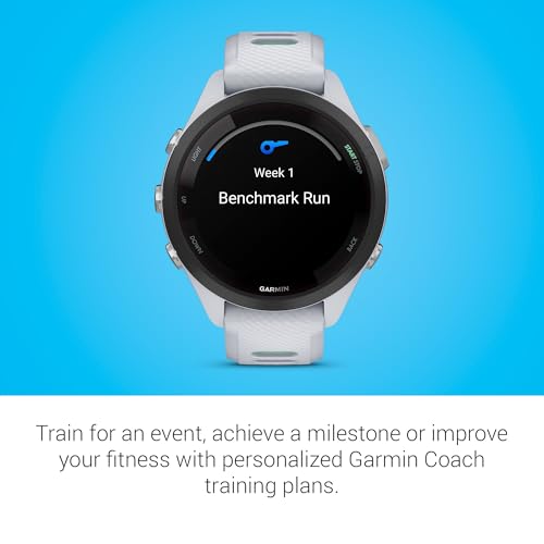 Image of Garmin Forerunner 265S Running Smartwatch, Colorful AMOLED Display, Training Metrics and Recovery Insights, Whitestone and Neo Tropic
