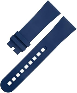23mm Fluorous FKM Rubber Soft Watch Band For Blancpain Strap Fifty Fathoms 5000 5015 Black Watch Belt Bracelets Replacement