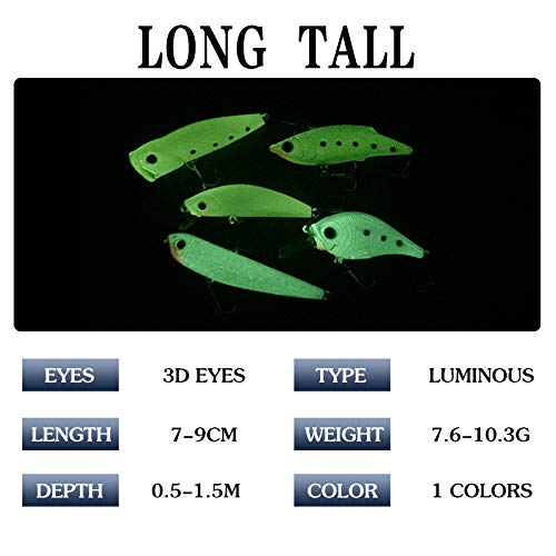 LUOLINGONGJUE® Artificial Minnow Bait Designed for Effective Freshwater and Saltwater Fishing | White 3 1