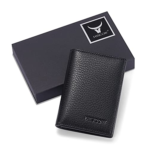 Image of HISCOW Business Card Holder with Large Compartment - Full Grain Leather