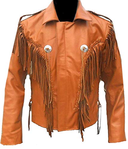 Classyak Western Indian Real Leather Cowboy Jacket, Xs-7xl