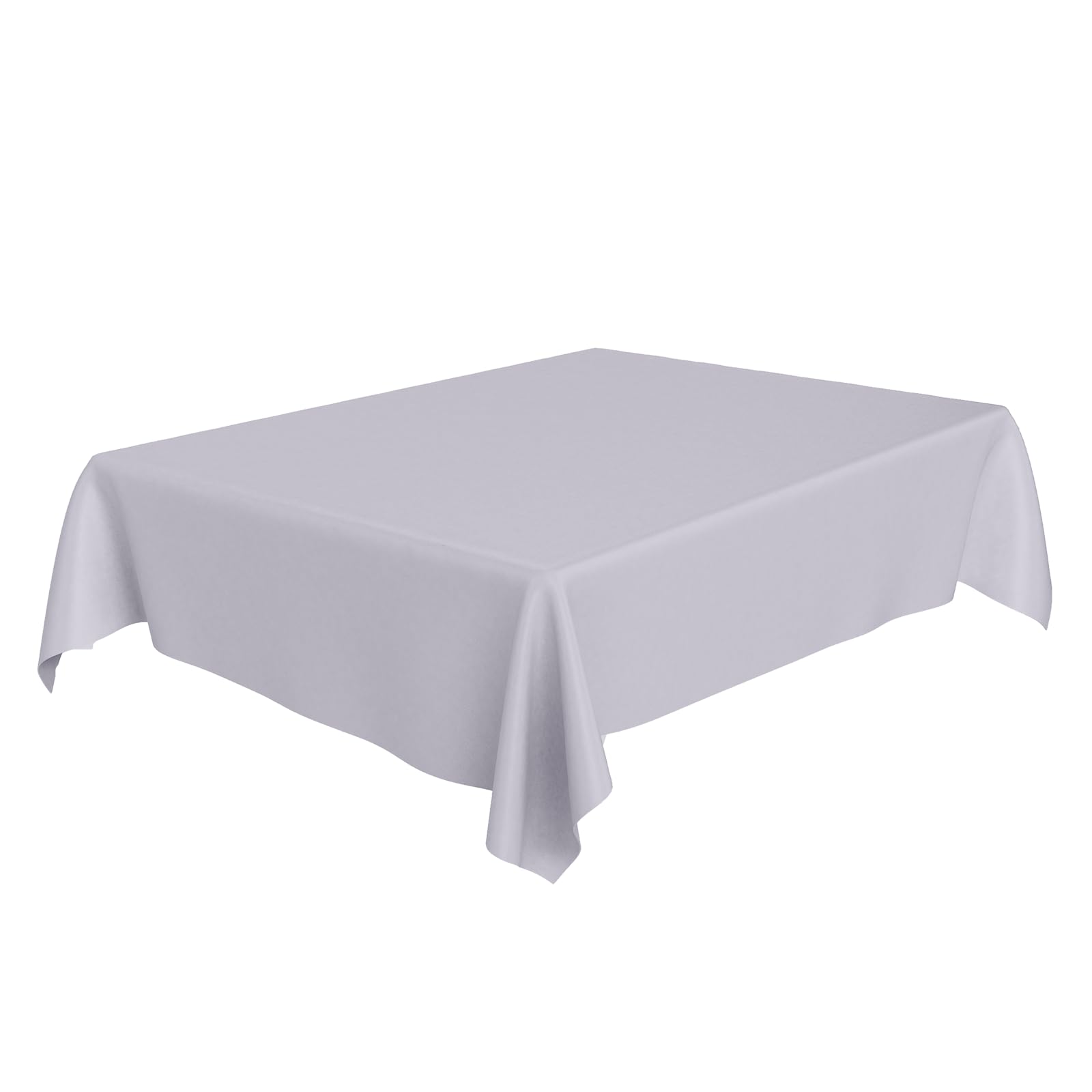 AEX Disposable Plastic Tablecloth – Waterproof, Reusable, Wipe Clean – 137 x 182 cm – Ideal for Parties, Events, Picnics, Indoor & Outdoor Use - Silver (Pack of 3)