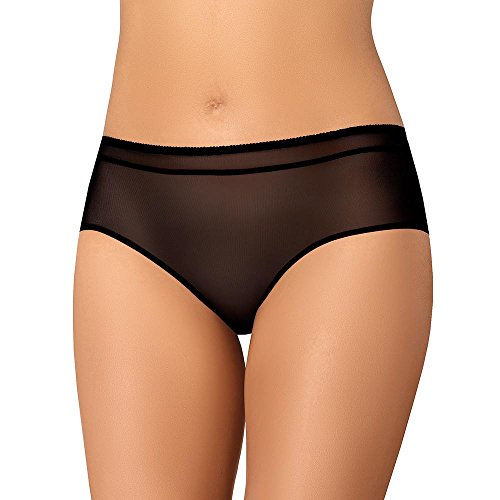 Teyli Damen Slip Mesh Unterhosen mit Spitze Nano Schwarz XXL Cover