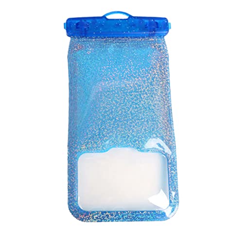 OKUMEYR 1pc Mobile Waterproof Bag Phone Case Inflatable Phone Bag Waterproof Cell Phone Pouch Waterproof Bag for Phone Floating Phone Bag Cellphone Dry Bag Outdoor Water Bag Abs Blue