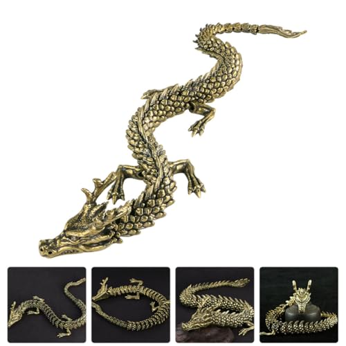 Statue de dragon en cuivre artisanat amulette figurine mobile maison - 8