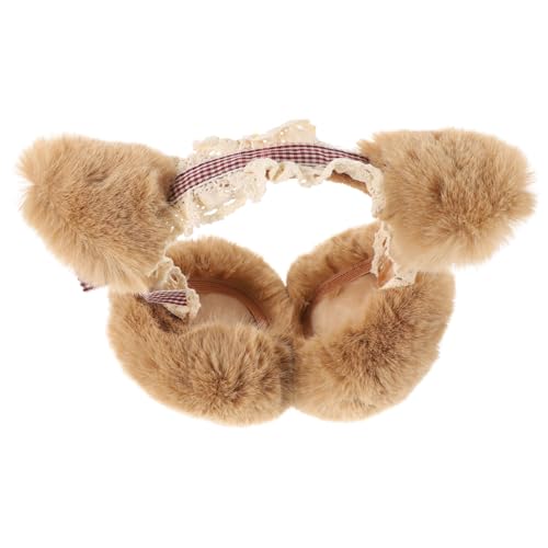 FOMIYES Polyester Warm Earmuff Winter Accessory Foldable Ear Cover Kitten Pattern Fashion