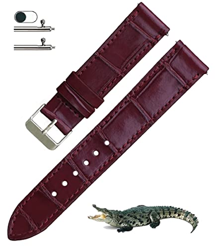 高級クロコダイル革ベルト時計