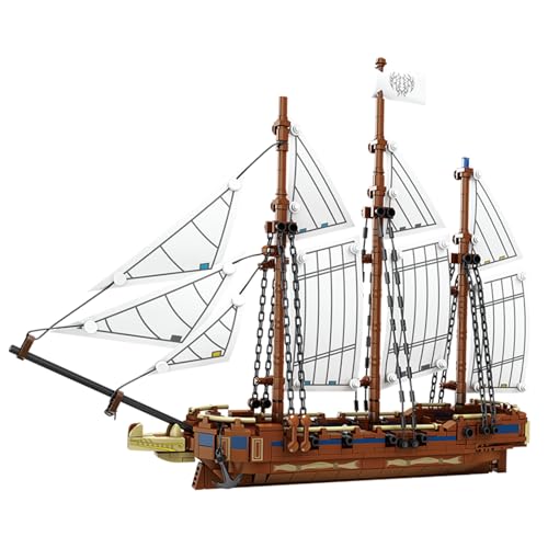 KAZI Ship Building Kit for Adults Kids,Sailing Adventure Toy Boat Building Blocks Set,Ship Model Home Decor,Fun Toy Gift for 8 9 10 11 12 Plus Year Old Boys and Girls