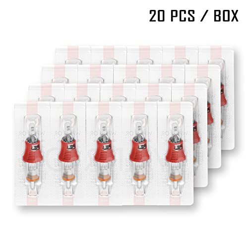 WARRIOR PRO Tattoo Needle Cartridges with Silicone Rubber Handle Sterilized Tattoo Needle Cartridge Magnum Soft Curve 20pcs Japanese Steel Permanent Makeup PMU(0.30MM-1027CM) - Image 4
