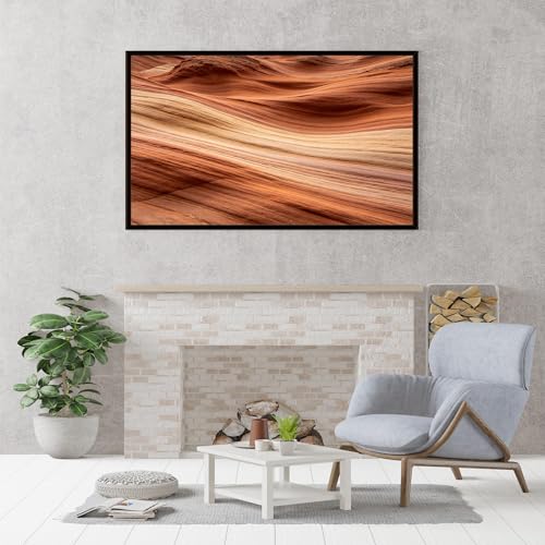 Peinture à l'huile de paysage pour salon esthétique, toile de désert texturée style moderne et zen