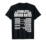 Forklift Operator Rate Funny Driver T-Shirt