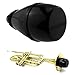 E-outstanding Trumpet Silencer Black Lightweight ABS Trumpet Straight Practice Cup Mute Silencer for Jazz