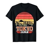 Tokio Japón Retro Vintage Atardecer Horizonte Tokio Camiseta