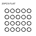 O-for Ring Replacement for Spinlock Dumbbell Nut, Rubber Washer Set 20 Pcs, Flat and Vertical Type, Black Plastic O-Rings 25mm, Compatible with Spinlock Weight Clamp(20PCS Flat)