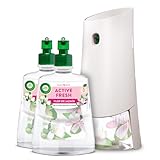 Air Wick Spray Automático Sin Aerosol, Ambientador Hogar Fragancia Flor de Jazmín, 1 Aparato, 2 Recambios, 24 x 7 Active Fresh Neutralizador de Olores, hasta 70 Días de Frescor