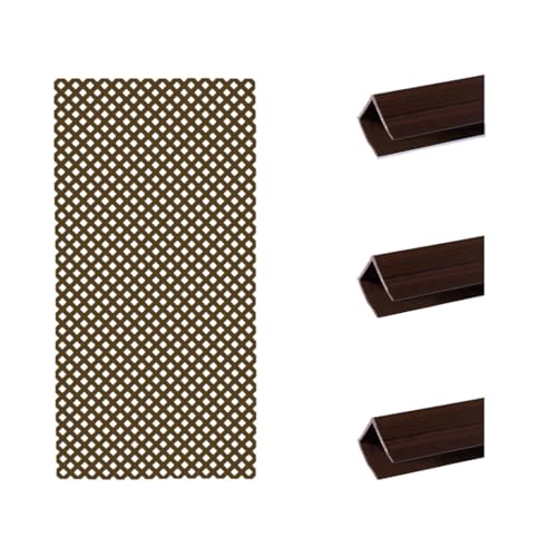 Pack Instalación Celosía Pvc 18 Mm 3 Perfiles Marrón 1x2 M