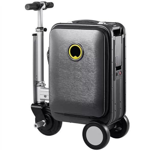 GwlThixion Maleta eléctrica Que Puedes Viajar, Maleta Inteligente, con BateríA ExtraíBle de 94,6 WH, Scooter con Motor de 250 W y Cerradura TSA, para Negocios y Viajes Black-B