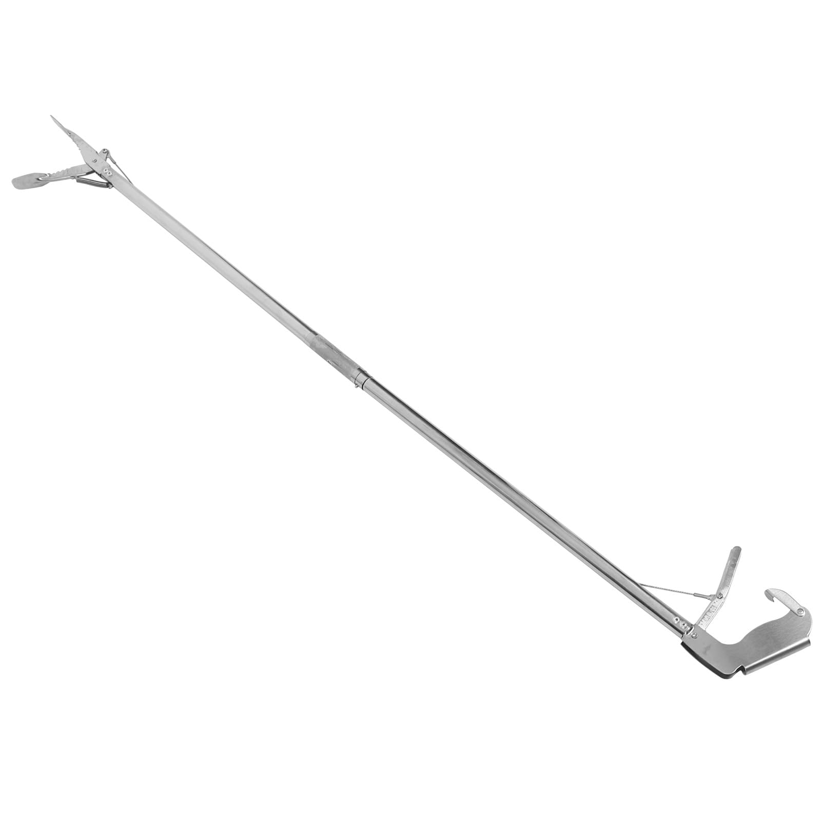 Faltbarer Greiferclip aus Edelstahl in Silber für Senioren | Robuste Greiferklemme, Leicht zu Reinigen, Kompakte Bauform, Geeignet für Alltag